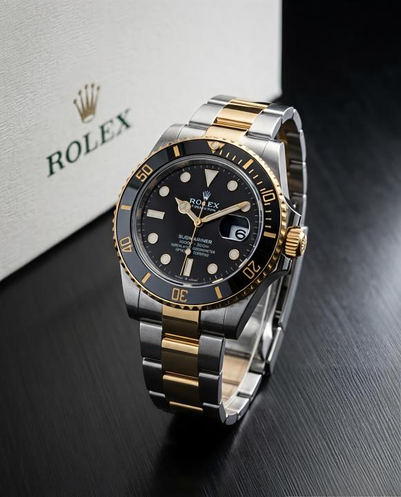 Rolee_x Oyster Perpetual Submarine 2Ton-Gold-Black
