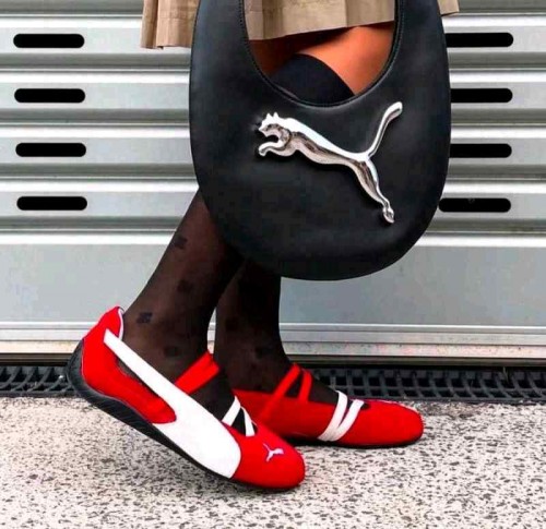 Pumma Speedcat Ballet Suede Red White 133