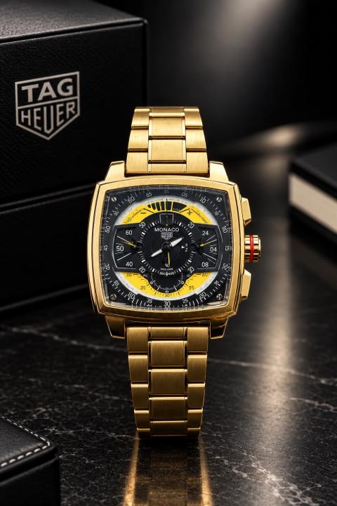 tag huer  Monaco  Mikrograph quartz movement (steel mettal)