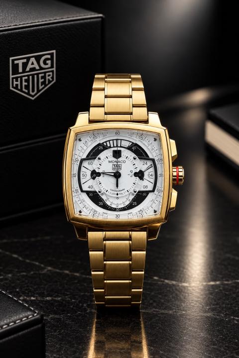 tag huer  Monaco  Mikrograph quartz movement (steel mettal)