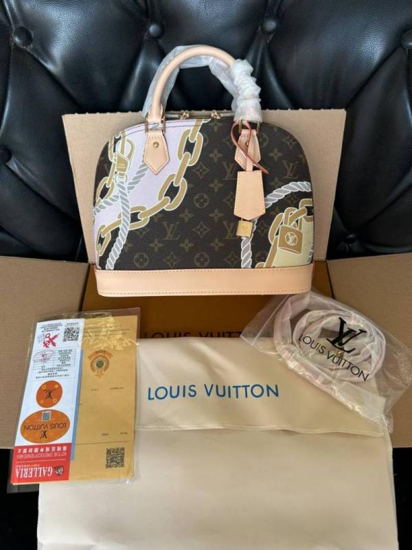 Loius Vutton N40472 Alma BB Bag Damier Azur with double box super premium quality 974