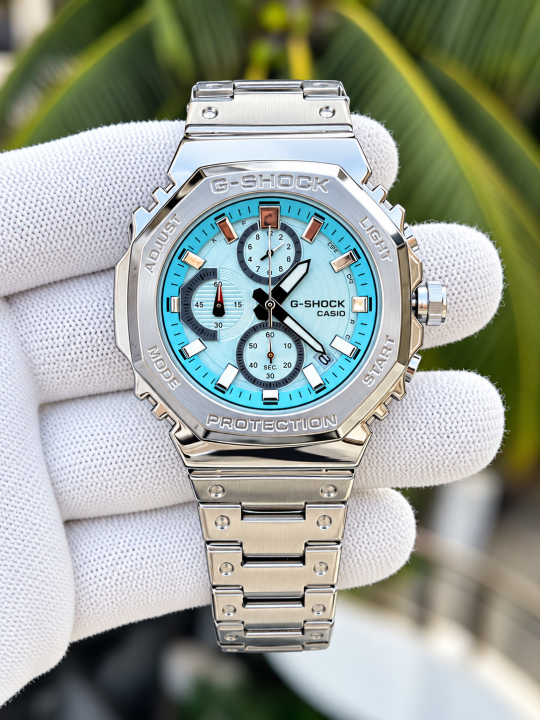 Casio G-Shock 2100 Chronograph A Silver Tiffany Dial AT442