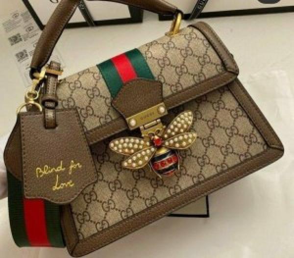 Guuci bee queen margaret gg hand bag with box
