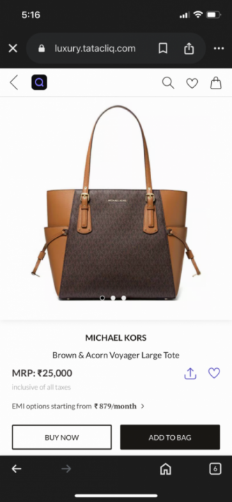 Micheal Kors Womens Voyager EastWest Tote 358