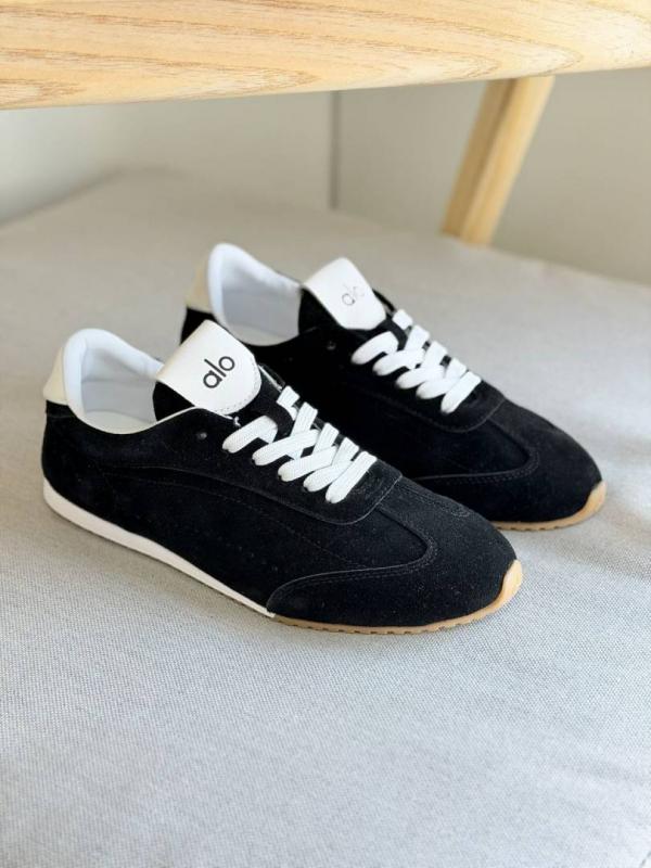 ALO YOGA SUNSET SUEDE SNEAKERS BLACK