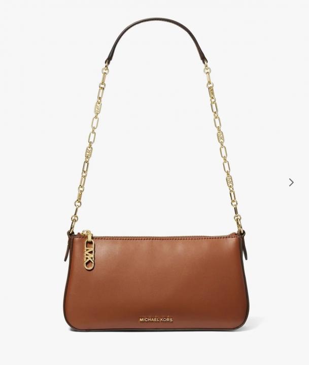 Micheal kors Empire medium leather chain-link pochette with box 811