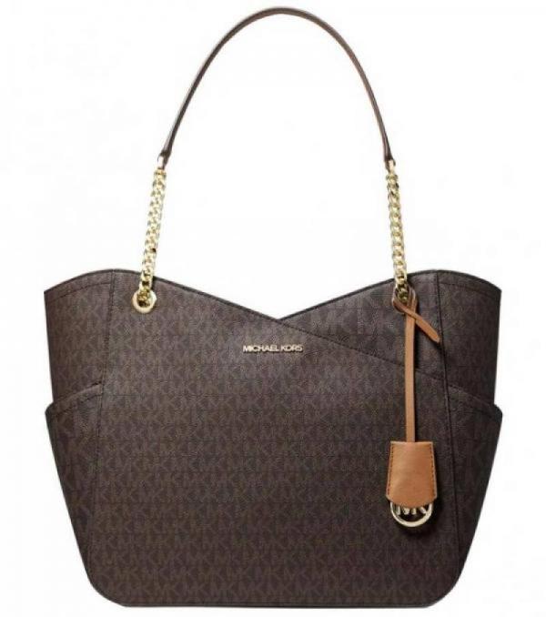 Micheal kors Brown Jet Set Large Tote with dust cover 500