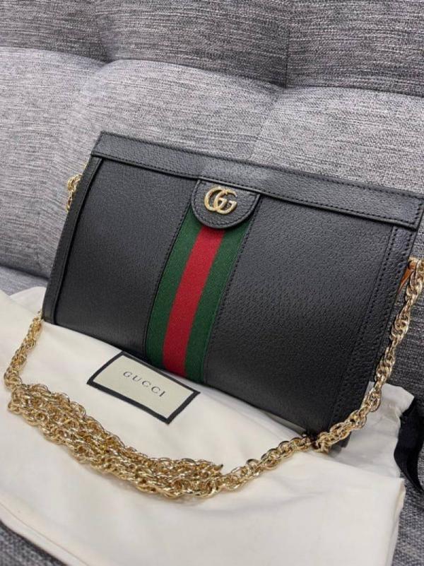 Guchi ophidia pre owned shoulder bag with box 831