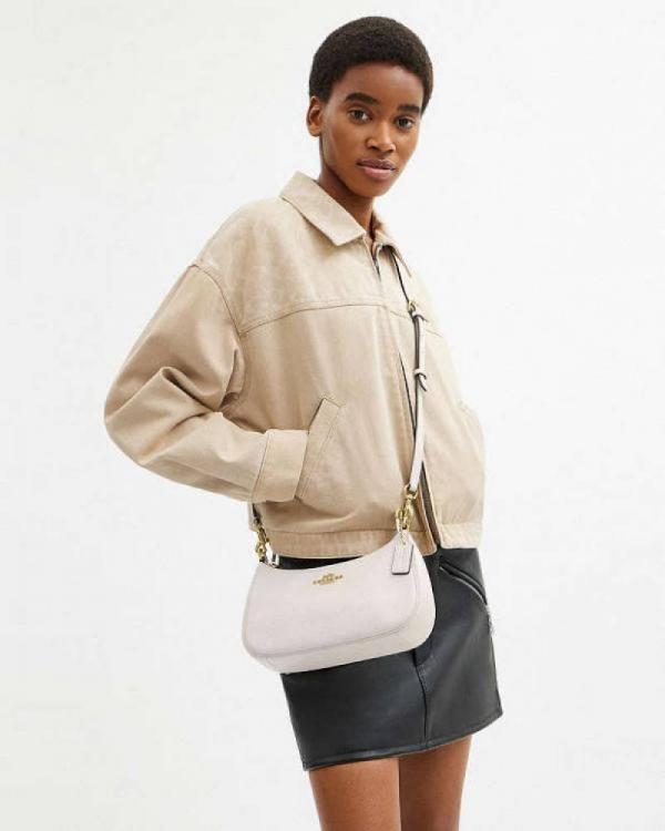 COATCH Teri Shoulder Bag In Signature nvas dual belts with og box 907