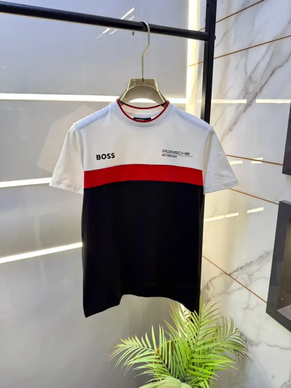 Boss x Porsche Edition White Premium Round Neck T-shirt F5160-WH