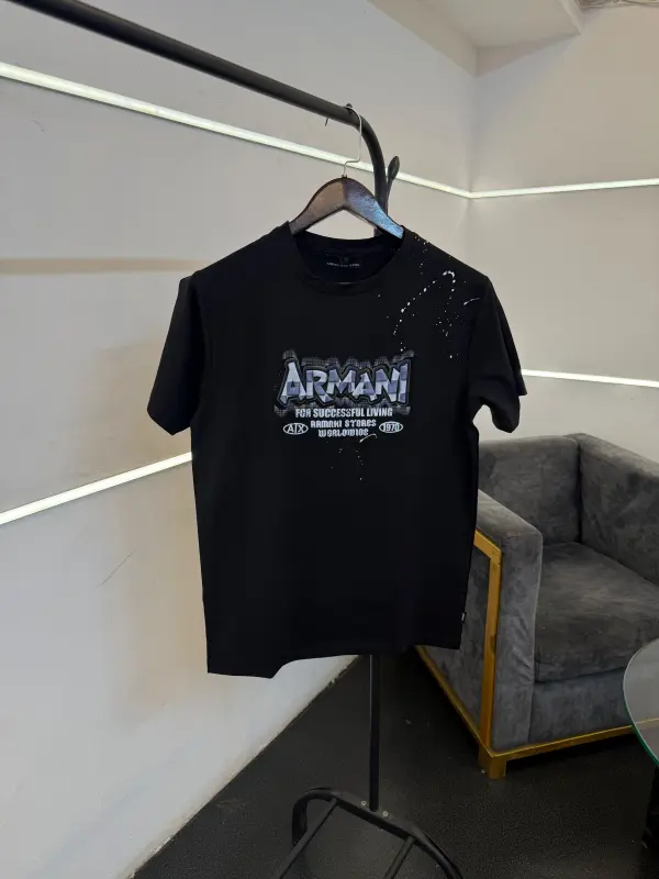 Arm aani black premium round neck Tshirt