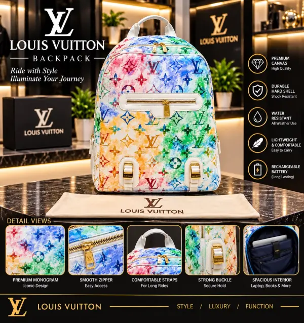 LOIUS VUTTON MULTI COLOUR PREMIUM CLASSIC BAGPACK WITH DUST BAG