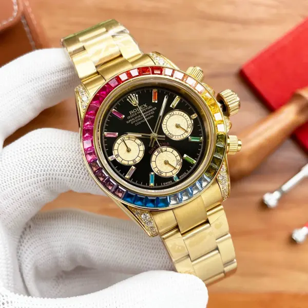 Rolee X Oyster Perpetual Rainbow Gold