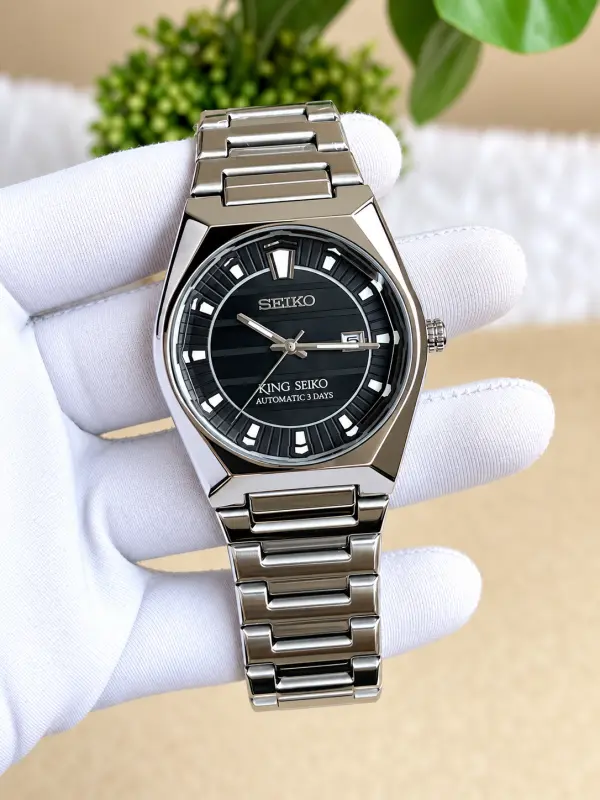 Seiko King 3 Days Silver Black AT514