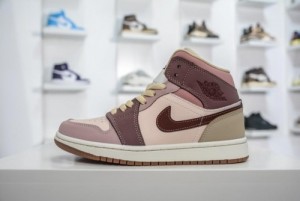 nik e Air Jordan 1 Mid SE Dark Pony Smoky Mauve