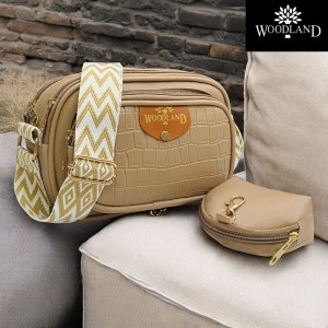 WoodLand  4 ZIPPER LADY CROSSBODY SLING BAG