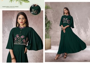Vardan Designer Riyon Long Kurti  14kg Heavy Kurti for Women (5 Designs)  M-38 to XXL-44  1399 DarkGreen  Vardan Designer Riyon Long Kurti  14kg Heavy Kurti for Women (5 Designs)  M-38 to XXL-44  1399 DarkGreen