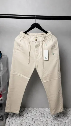 High Quality Lacost Linen Pants 2647