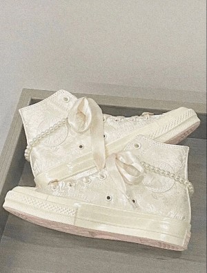 Con_verse 1970s Wedding Brocade High top white
