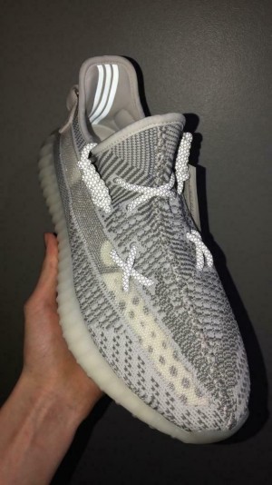 Adidas Yeezy 350 V2 Static Lace Reflective Triple White (02)
