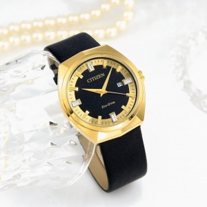Citizen Mens leather Black belt Watch