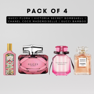 Pack of 4 for women Gucc i flora Channel N5 VS bombshell Channel coco