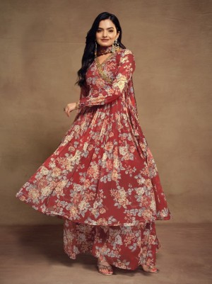 Exquisite Zari Embroidered Palazzo Suit  Exquisite Zari Embroidered Palazzo Suit
