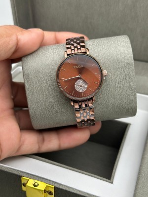 FOSSI_L Premium Brown Diamand ring Watch 
