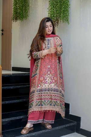 Fancy Embroidered Kurti Plazzo Dupatta Set  Heavy Faux Georgette  JD-607  Ready to Wear  Sizes M to XXL Fancy Embroidered Kurti Plazzo Dupatta Set  Heavy Faux Georgette  JD-607  Ready to Wear  Sizes M to XXL