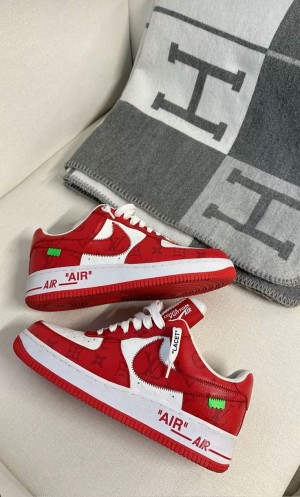 Airforce x Louis Vui_ton red by virgil abloh