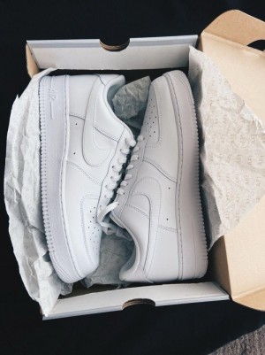 Premium airforce 1 pure white leather quality full packaging