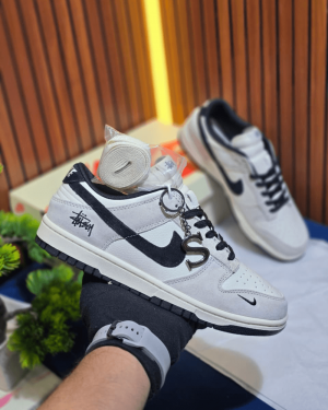 SB Dunk Low x Stussy Off Whit-e Black Nik-e Sneakers Shoes