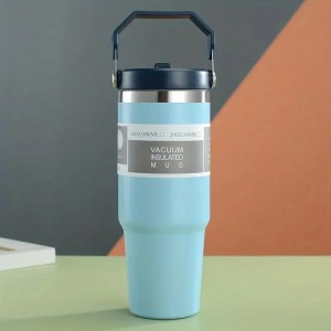 Ice Flow Flip Straw And Handle 30 oz Blue