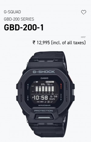 CASIO GSHOCK GBD 200 SERIES