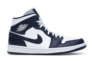 NIK.E AIR JORDAN 1 MID WHITE METALLIC GOLDOBSIDIAN