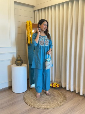 Festival Special Embroidered Cotton Cord Set  Premium Womens Palazzo Suit (M to 3XL)  Limited Edition  Shivshakti Fashion Surat Festival Special Embroidered Cotton Cord Set  Premium Womens Palazzo Suit (M to 3XL)  Limited Edition  Shivshakti Fashion Surat