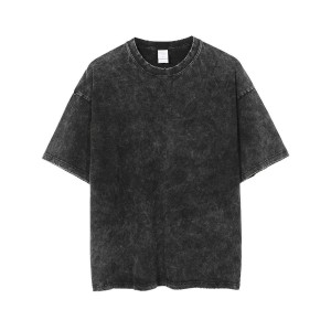 Vintage Wash Oversized Tee  Charcoal Black