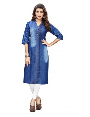 DARK BLUE COLOR DENIM KURTI
