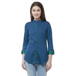  ZEEYA Printed Women Tunic Top