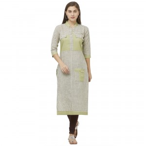  ZEEYA Casual Striped Women Kurti