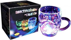 Fibre Glass Drinking Cup with Inductive Rainbow Color 