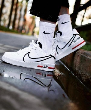 Nike Airforce React White Black Red