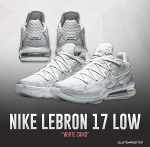 Nike Lebron 17 Low White Camo