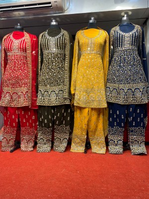 New Qarrat heavy work with Heavy Diamonds pencil bottom dress