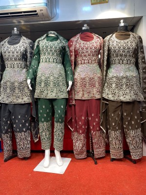 new Qarrat exclusive design heavy work with Heavy Diamonds pencil bottom dress