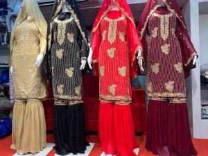 New Qarrat exclusive design heavy work with Heavy Diamonds plazo dress