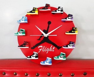 Air Jordan Future Flight Wall Clock Red Black