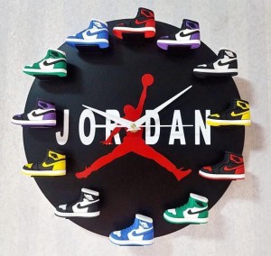 Air Jordan 4 Wall Clock Black Red
