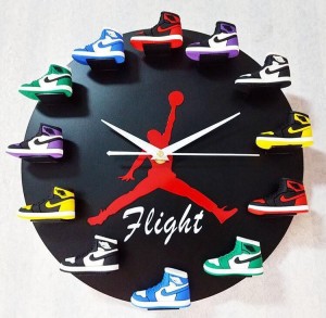 Air Jordan Future Flight Wall Clock Black Red