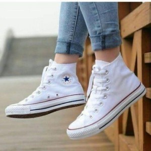 CONVERSE ALL STAR BLACK WHITE HIGH TOP FOR WOMENS
